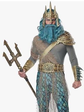 **God of The Sea Poseidon Cosplay Costume**